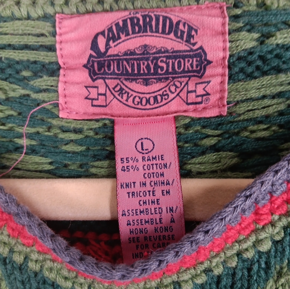 Colorful Patchwork Sweater Cambridge Country Stor… - image 2